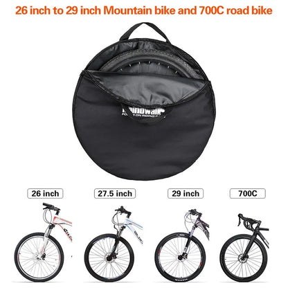 RHINOWALK RM290 Oxford Cloth Bicycle 29-Inch Wheel Tyre Bag Easy to Transport Bike Wheel