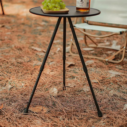 HALIN Portable Camping Table ABS + Aluminum Alloy Outdoor Foldable Desk Round Table