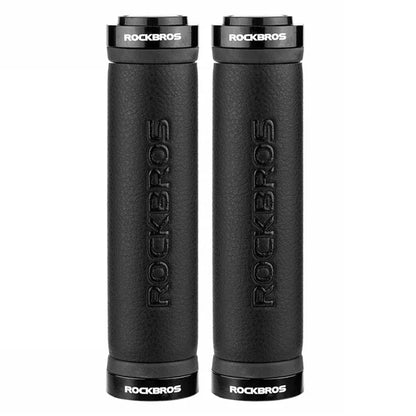 ROCKBROS 1 Pair Microfiber Leather Bicycle Handlebar Cover Anti-Skid Cycling Grips with End Cap