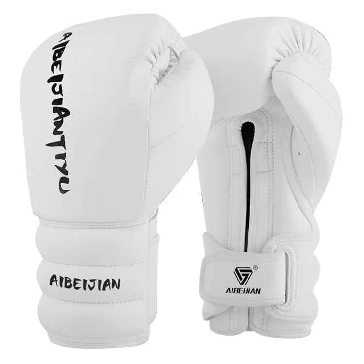 AIBEIJIAN 12oz Adult Fighting Gloves Breathable PU Boxing Training Gloves