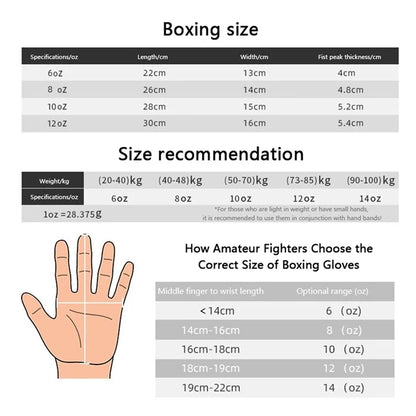 AIBEIJIAN 12oz Adult Fighting Gloves Breathable PU Boxing Training Gloves