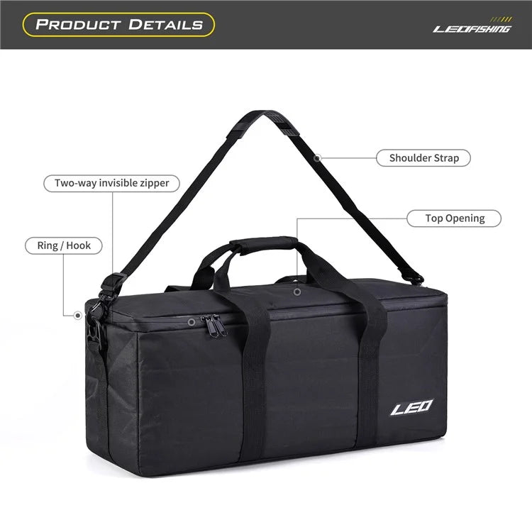 LEO 28248 Fishing Pole Tote Single Shoulder Bag 1000D Polyester Fishing Rod Carrying Bag