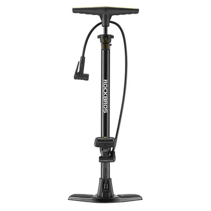 ROCKBROS Bike Floor Pump with Gauge 160PSI Air Pump Presta and Schrader Valve for Road Bike MTB Sports Balls