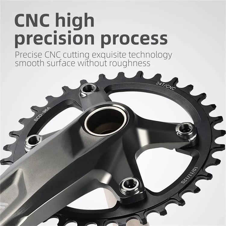 WEST BIKING YP0817011 MTB bike Hollow Integrated Crankset CNC Aluminum Alloy 34T Bike Crankset