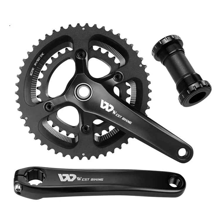 WEST BIKING YP0817010 Road Bike Hollow Integrated Crankset Bicycle Modified Parts