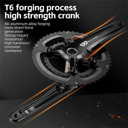 WEST BIKING YP0817010 Road Bike Hollow Integrated Crankset Bicycle Modified Parts