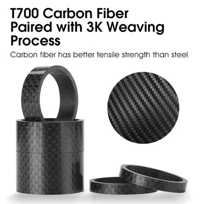 WEST BIKING 15mm MTB Bike Front Fork Spare Parts  Carbon Fiber Bicycle Stem Spacer Fork Gasket