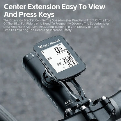 WEST BIKING YP0719374 Cycling Adjustable Speedometer Extension Bracket