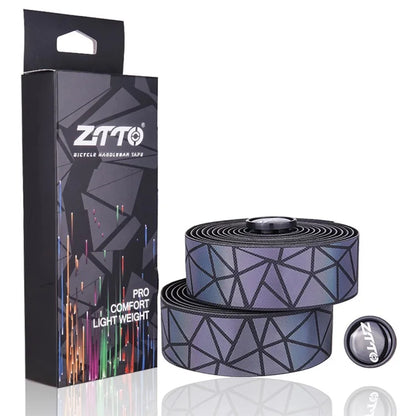 ZTTO BD8 2PCS PU Fabric Bike Handlebar Tapes Anti-Slip Handle Wraps for Outdoor Cycling