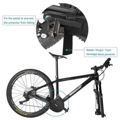 RHINOWALK RM264 Bicycle Crankset Cover MTB Road Bike Chainwheel Guard Polyester Anti-scratch Cover