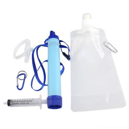 YA20213 Outdoor Water Purifier Straw Portable Emergency Camping Hiking Water Filter (No FDA, BPA-free)