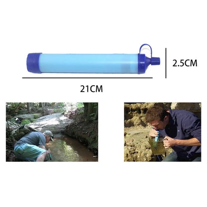 YA20213 Outdoor Water Purifier Straw Portable Emergency Camping Hiking Water Filter (No FDA, BPA-free)