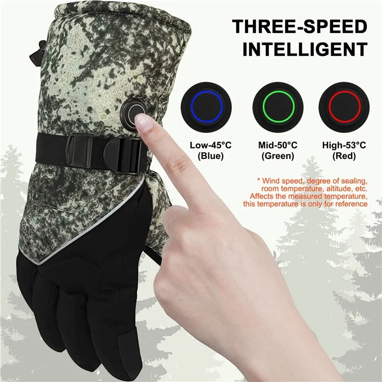 1 Pair Portable Electric Heated Gloves Winter Thermal Touchscreen Function Hand Warmer