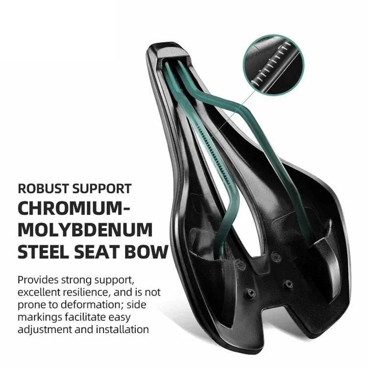 ROCKBROS 38210060001 PU Leather + Shock-absorbing Sponge Hollow Bicycle Saddle