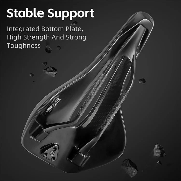 WEST BIKING YP0801204 Lightweight Carbon Fiber PU Leather Hollow Saddle Bike Seat Cushion