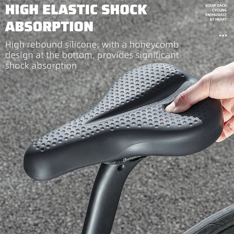 WEST BIKING YP0801206 Fully Waterproof Silicone Bike Saddle Shock Absorption Seat Cushion