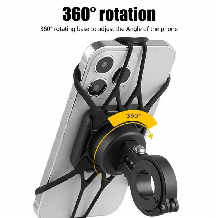 BENGGUO BG-1119 Bike Phone Mount Handlebar Phone Stand Holder Silicone Fixing Strap