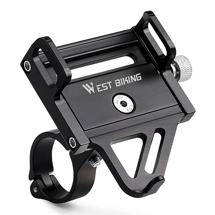 WEST BIKING YP0719359 Bicycle Cell Phone Holder Aluminum Alloy Ultra-Light Handlebar Phone Bracket