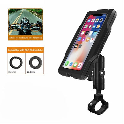 GUB Plus 17 Bike Motorcycle Handlebar Mount Waterproof Phone Case Cycling Cellphone Touch Screen Bracket