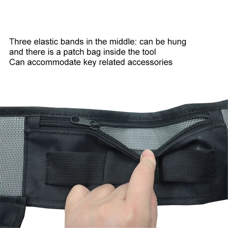 KG0208 Carpenter Electrician Repair Tools Storage Waist Bag 600D Oxford Cloth Hammer Pliers Pouch Organizer