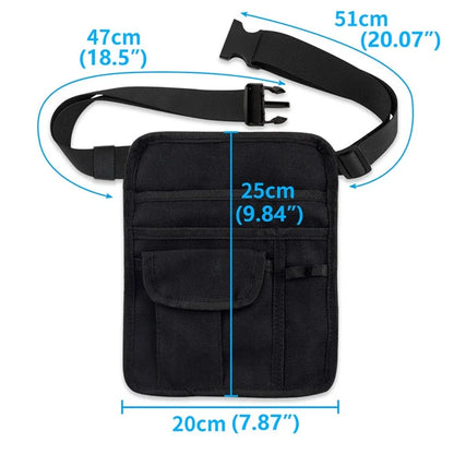 Canvas Restaurant Bar Waiter Order Waist Bag Adjustable Waistband Cash Bill Storage Bag