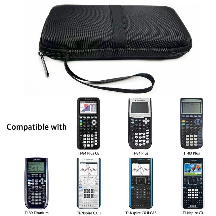 For Texas Instruments TI-84 Plus CE / TI-84 Plus / TI-Nspire CX II CAS / TI-Nspire CX II / TI-83 Plus Storage Bag Graphics Calculator Case