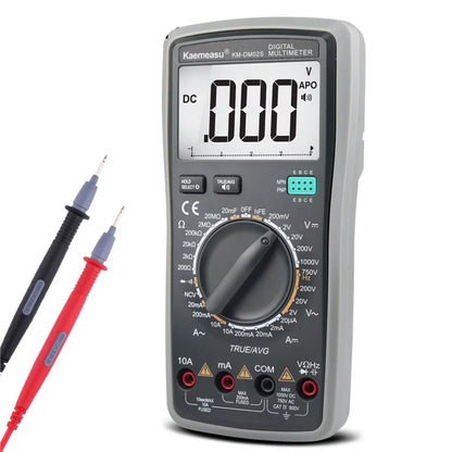 KAEMEASU KM-DM02S LCD Display Smart Digital Multimeter Voice Broadcast Electrical Tester for AC / DC Voltage, Current, No Battery