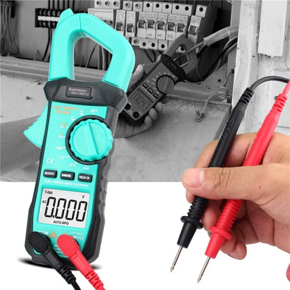 KAEMEASU KM-CM21C Digital Clamp Meter Portable Mini Multimeter for AC Voltage / Current, DC Voltage, NCV Measuring (No Battery)