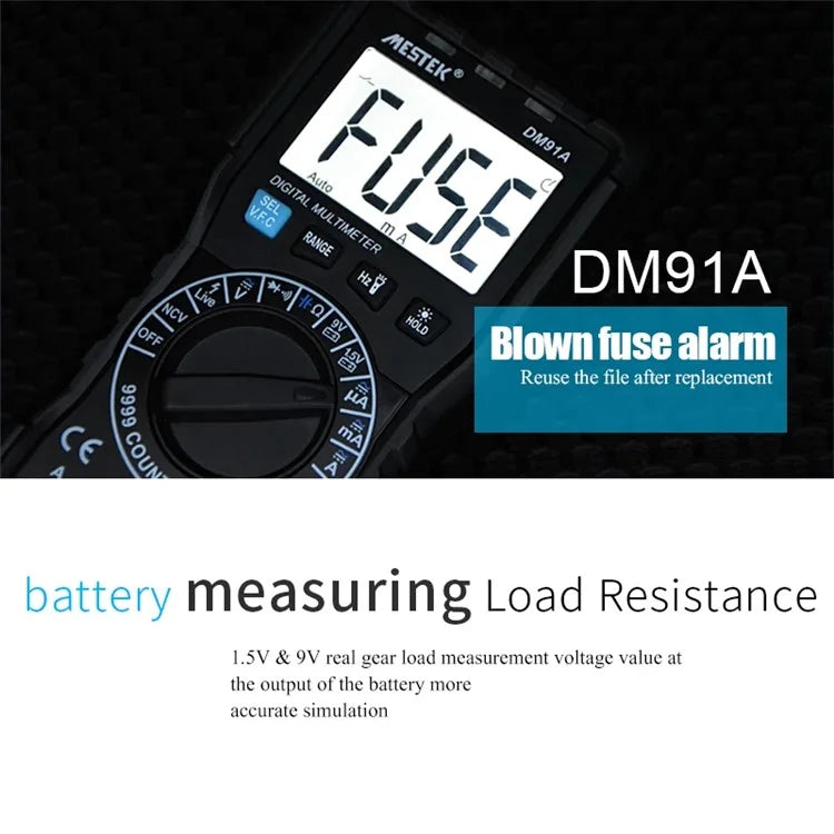 MESTEK DM91A 1999 Count Multimeter AC / DC Ammeter Voltmeter Capacitance Tester