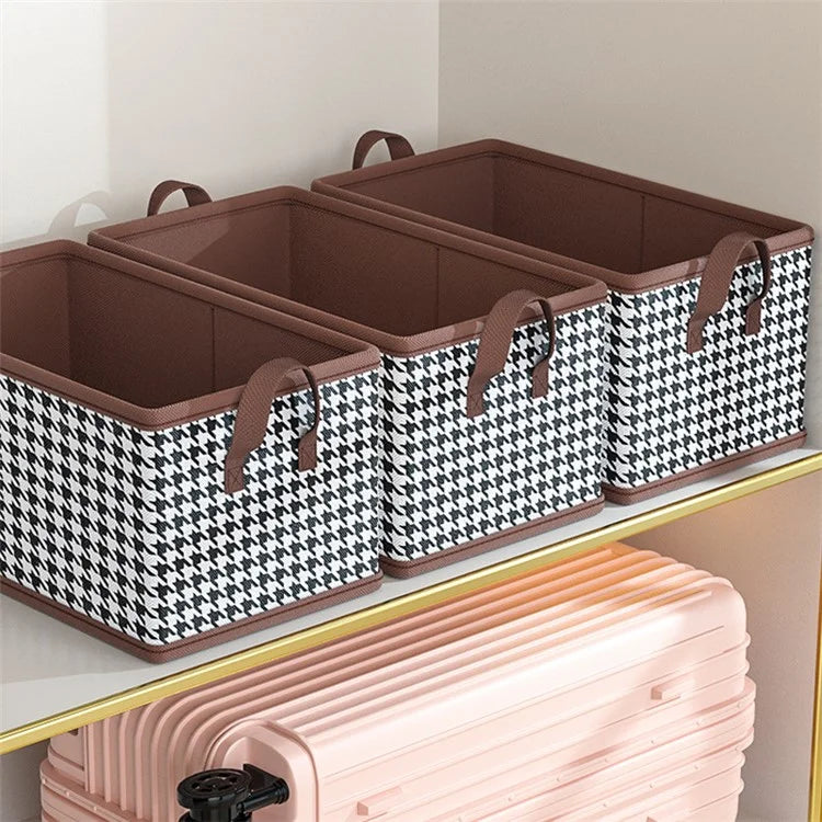 JJTZ 50 x 44 x 32cm Pattern Design Folding Storage Box Washable PP Board Cloth Organizer