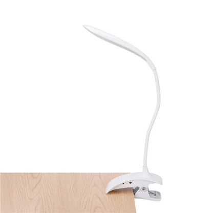 ST-8030 Clip-on Touch Control Reading LED Light Flexible Gooseneck Clamp Lamp with 3 Brightness Modes