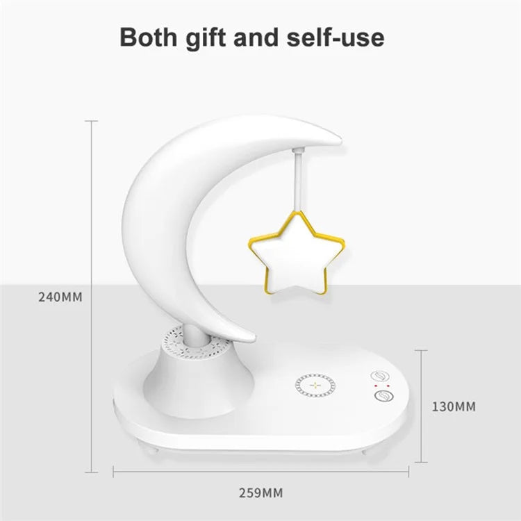 TB-35SLIWBT 7-Color Ambient Light Bedside Night Light with Bluetooth Speaker Wireless Charging Function