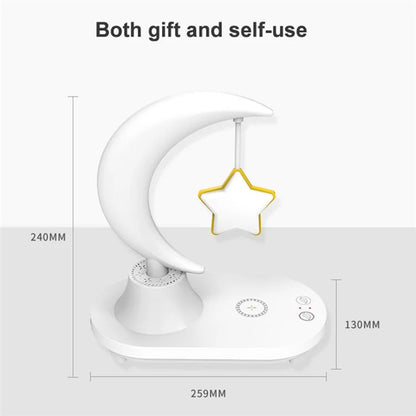 TB-35SLIWBT 7-Color Ambient Light Bedside Night Light with Bluetooth Speaker Wireless Charging Function