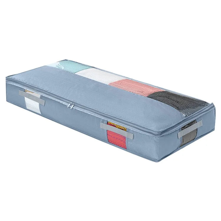 MOHO&HOME MDJ-6185 Bed Bottom Storage Bag Transparent Foldable Oxford Cloth Quilt Clothing Organizing Box