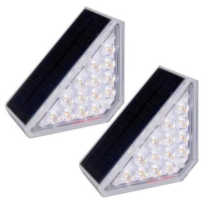 2Pcs Solar Step Lights Outdoor Lights Decor for Stair Waterproof Stair Lights Long-lasting Brightness Model