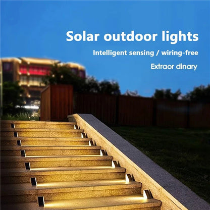 2Pcs Solar Step Lights Outdoor Lights Decor for Stair Waterproof Stair Lights Long-lasting Brightness Model