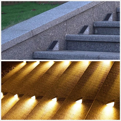 2Pcs Solar Step Lights Outdoor Lights Decor for Stair Waterproof Stair Lights Long-lasting Brightness Model