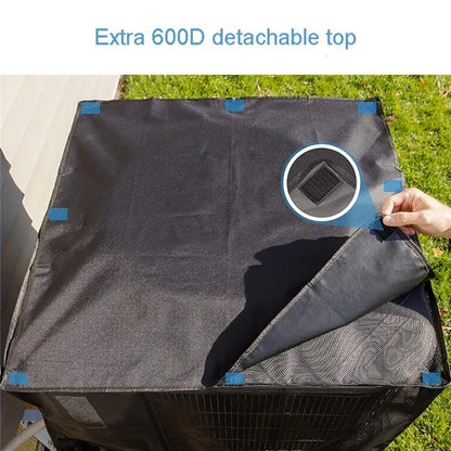 KG0268 Air Conditioner Cover Full Mesh with Detachable Waterproof Top Size L