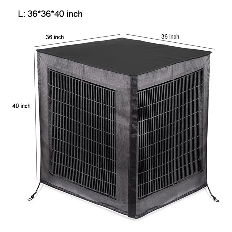 KG0268 Air Conditioner Cover Full Mesh with Detachable Waterproof Top Size L