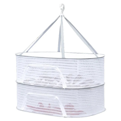 50x70CM Polyester + Steel Wire Drying Rack 2 Layers Hanging Net Food Dry Net Sweater Drying Rack