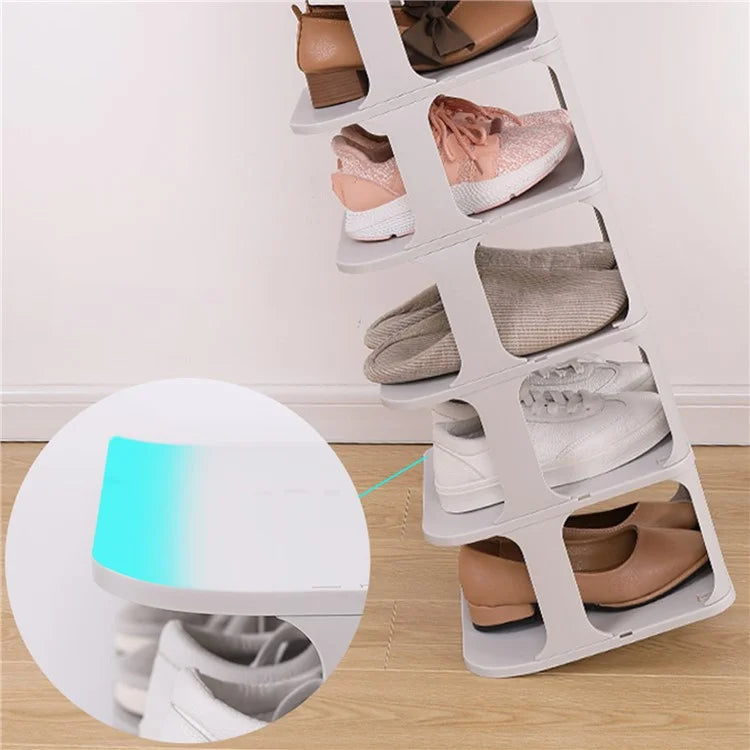 ZY-GA070 6PCS Home Entrance Passage Shoe Organizer PP Shoe Storage Box (7 Layers)