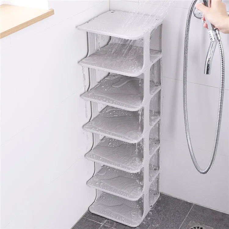 ZY-GA070 6PCS Home Entrance Passage Shoe Organizer PP Shoe Storage Box (7 Layers)