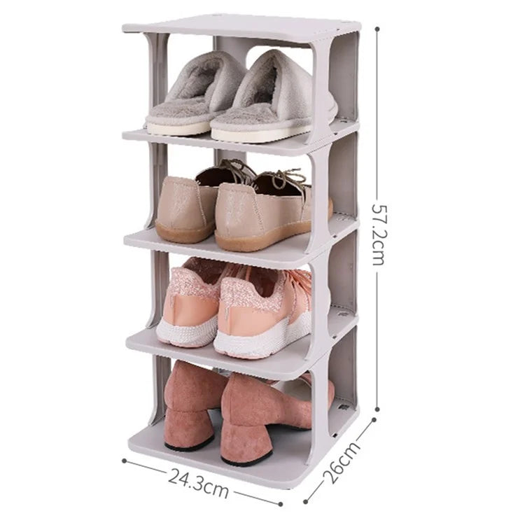 ZY-GA070 6PCS Home Entrance Passage Shoe Organizer PP Shoe Storage Box (7 Layers)