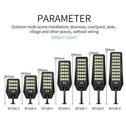 W7208-5 Waterproof Solar Light Bright Home Garden Lamp (5 Rows)