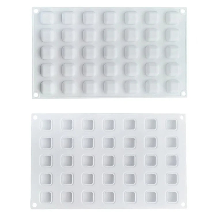 35 Grids Cube Shape Silicone Mold DIY Baking Pudding Mousse Cake Mold (BPA Free, No FDA Certificate)