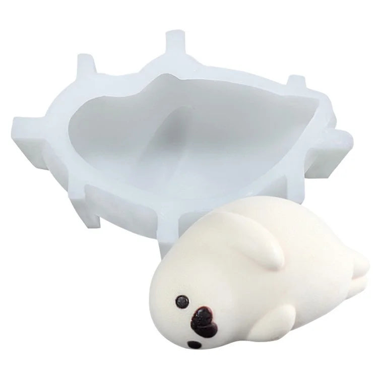 SX-PP-07 6-inch Cute Little Seal Dessert Silicone Mold DIY Jelly Pudding Mold (No FDA, BPA Free)