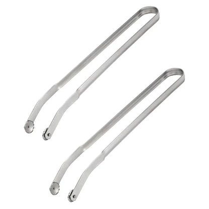 2PCS Stainless Steel Grill Tongs Barbecue Clamps Korean BBQ Tongs (No FDA Certified, BPA-Free)