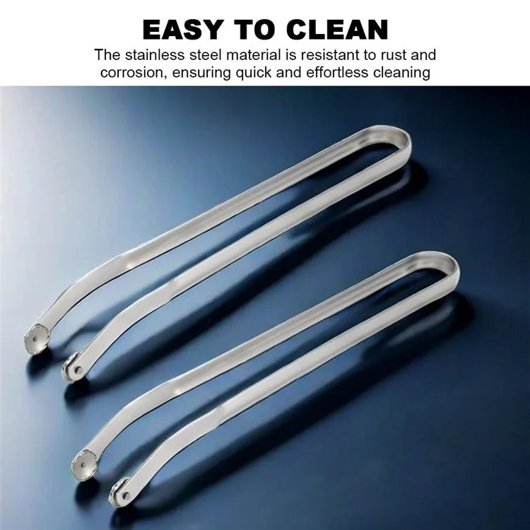 2PCS Stainless Steel Grill Tongs Barbecue Clamps Korean BBQ Tongs (No FDA Certified, BPA-Free)