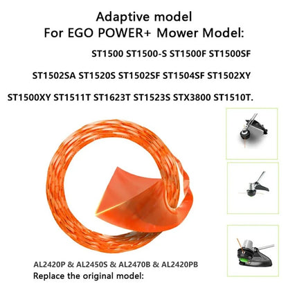 12Pcs 14ft / 4.27m Trimmer Line for EGO POWER+ ST1500 / ST1500-S Lawn Mower Nylon Rope, AL2420P