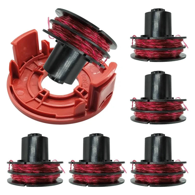 For AL-KO GTE 350 / GTE 450 / GTE 550 Grass Trimmer 6 Line Spool + 1 Spool Cap, 112966